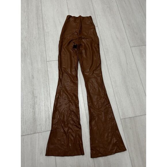 Commando Faux Leather Flared Legging‎ Cocoa Brown Perfect Control Sz XS - Picture 9 of 10